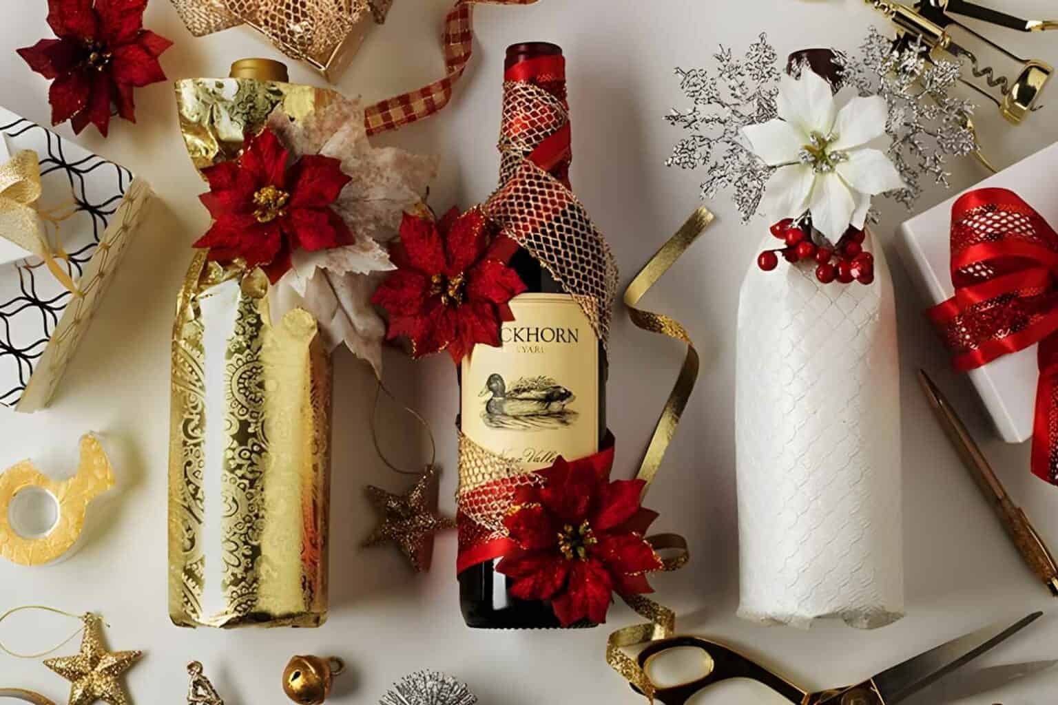 Gift-wrapping-Wine-Bottles