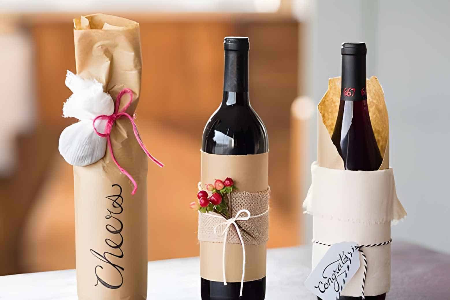 DIY: Wine Bottle Wrap (3 Ways)