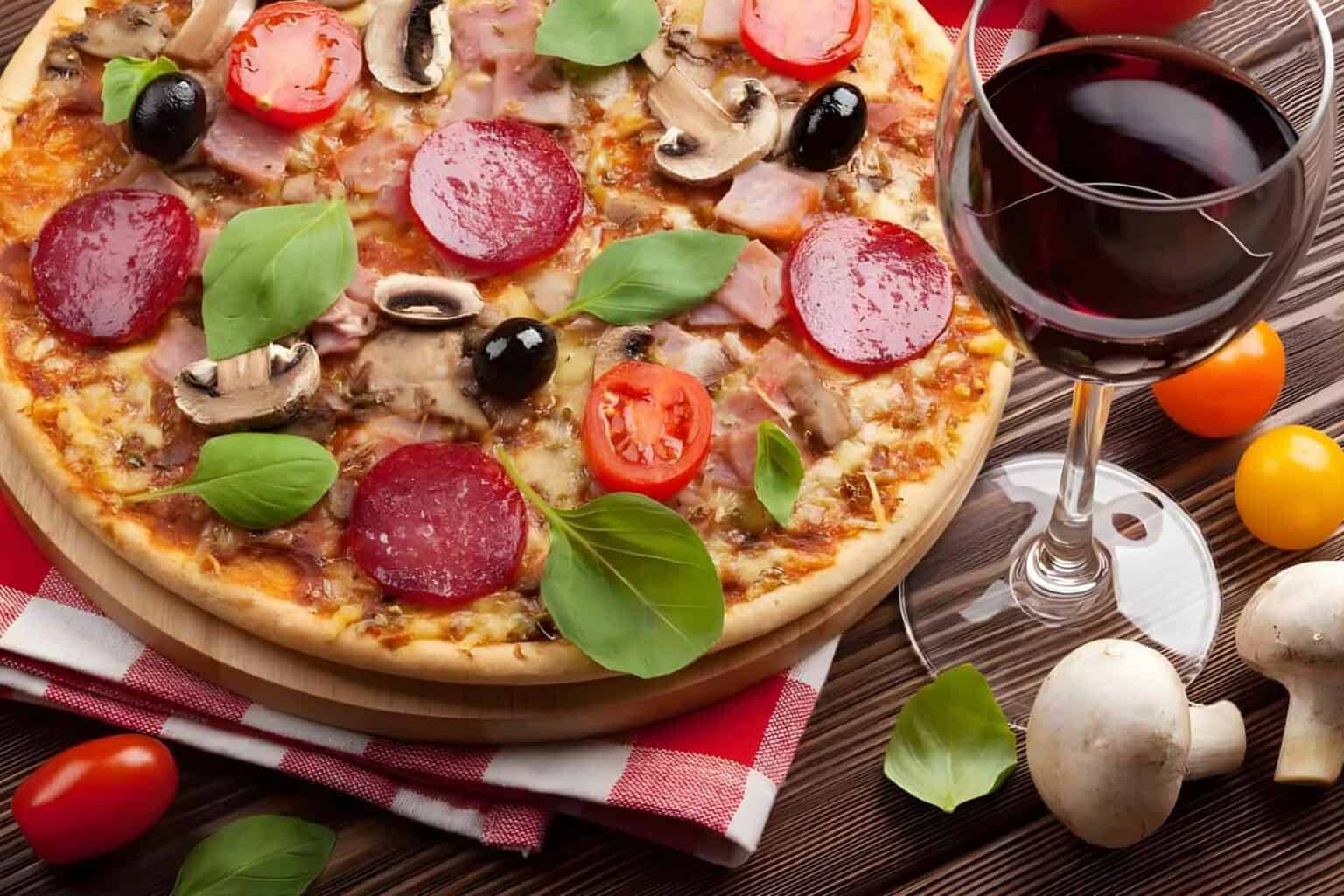 Pizza-with-wine