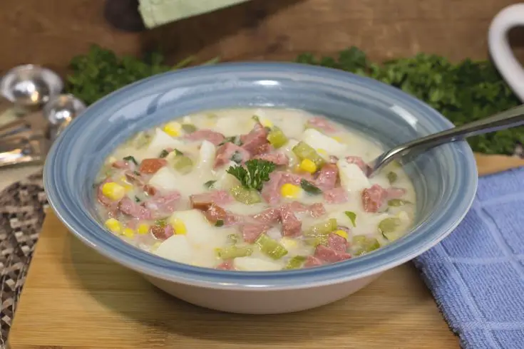 Hearty Sausage And Corn Chowder