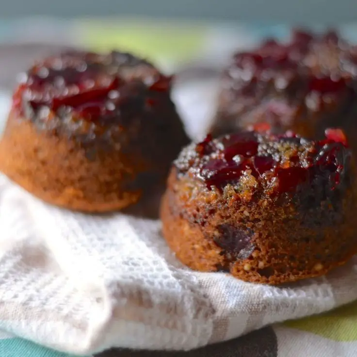 Cherry Upside Down Cakelets