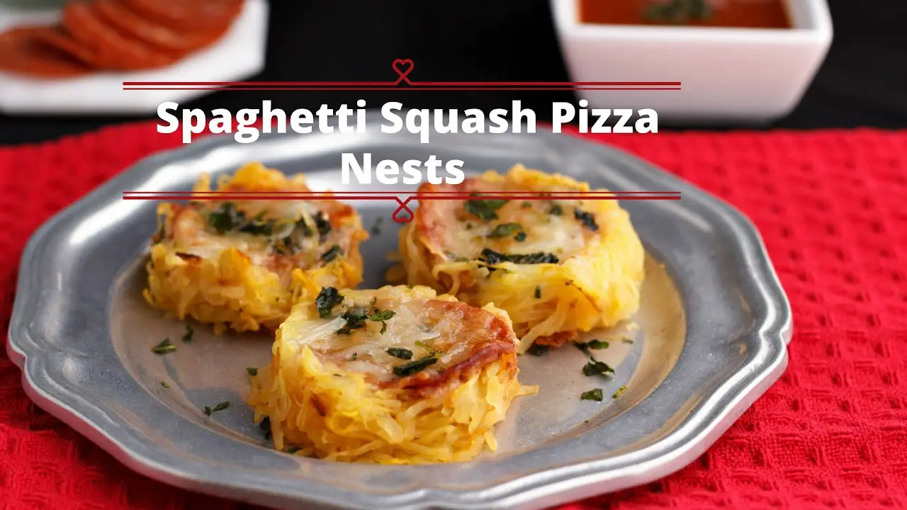 Spaghetti Squash Pizza Nests