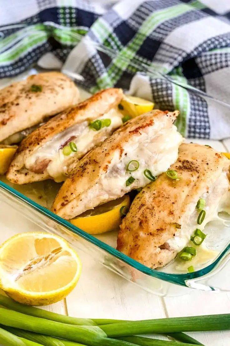 Prosciutto & Provolone-Stuffed Chicken With Lemon Wine Sauce