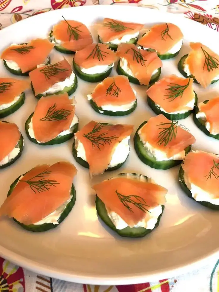 Smoked Salmon Cream Cheese Cucumber Appetizer