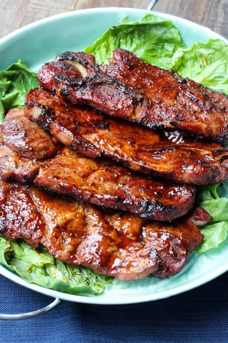 Barbecued Pork Steak