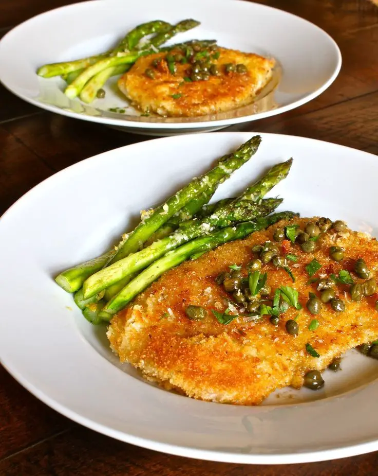 Calamari Piccata & Roasted Asparagus