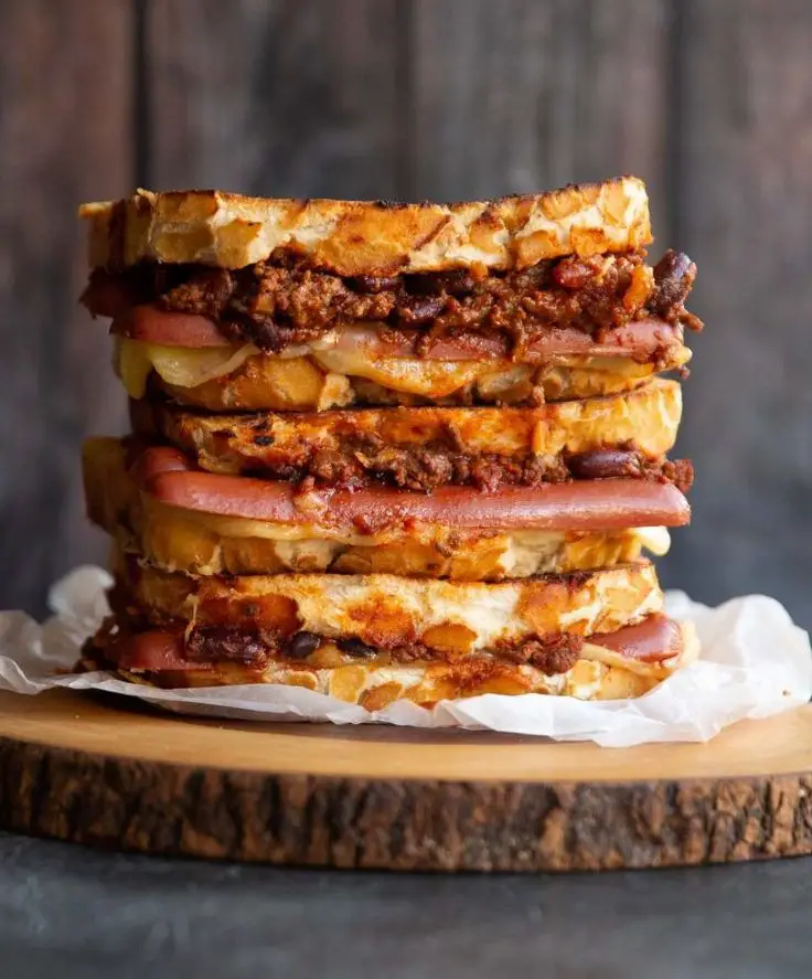 Chili Cheese Dog Grilled Cheese