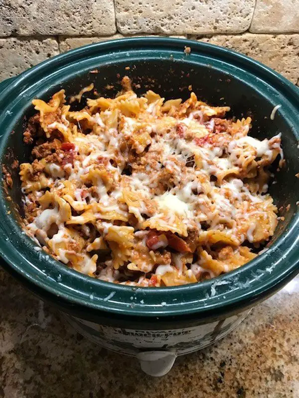 Crock Pot Bowtie Ravioli Casserole