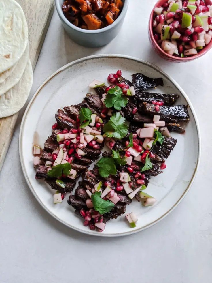 Pomegranate Molasses Skirt Steak