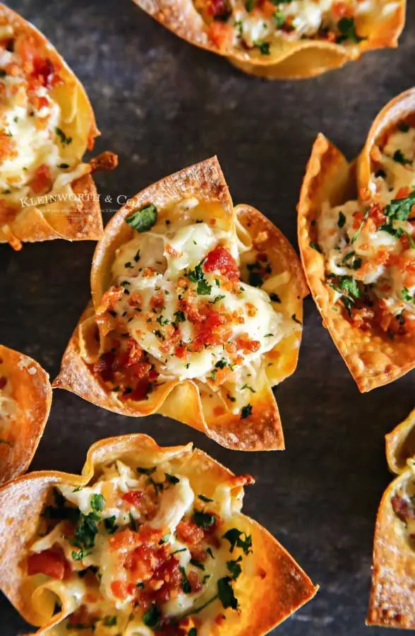 Chicken Bacon Ranch Wonton Cups