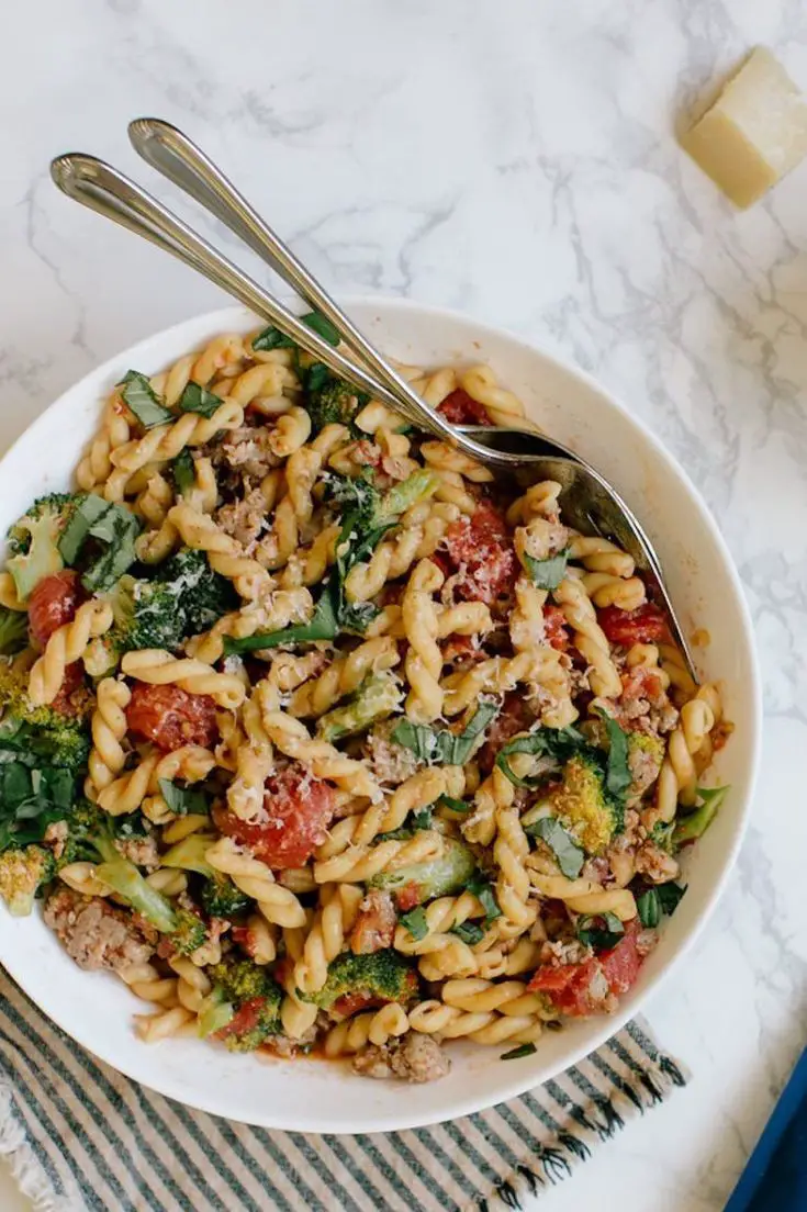 Gemelli With Turkey Sausage & Broccoli