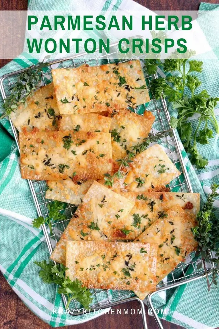 Parmesan Herb Wonton Crisps