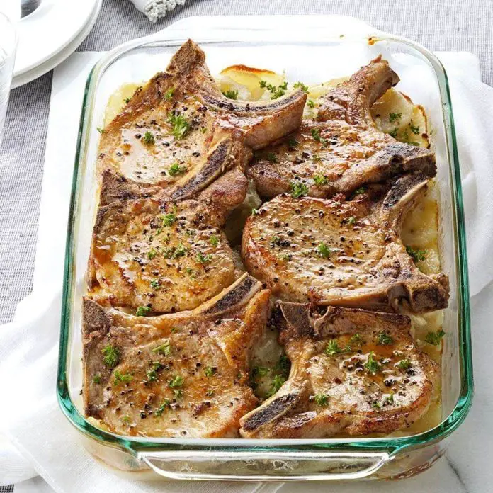 Pork Chops With Scalloped Potatoes