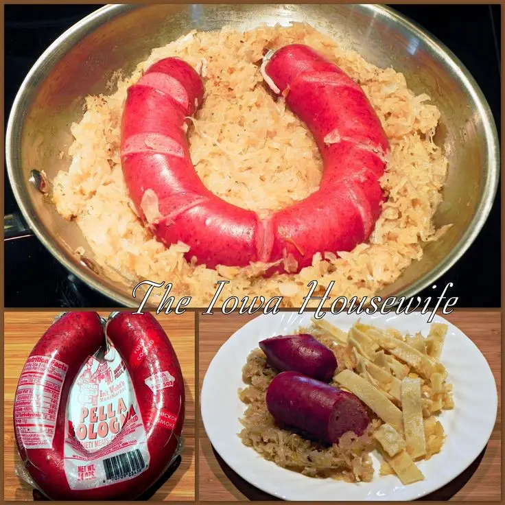 Ring Bologna And Sauerkraut