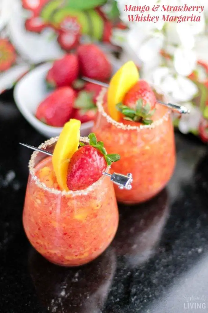 Mango & Strawberry Whiskey Margarita