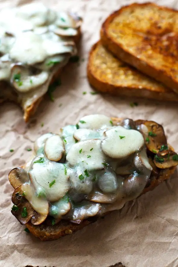 Garlic Butter Mushroom Provolone Melts