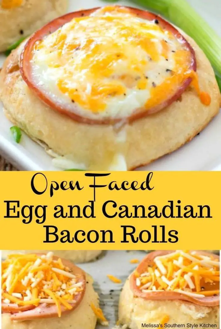 Open Faced Egg & Canadian Bacon Roll