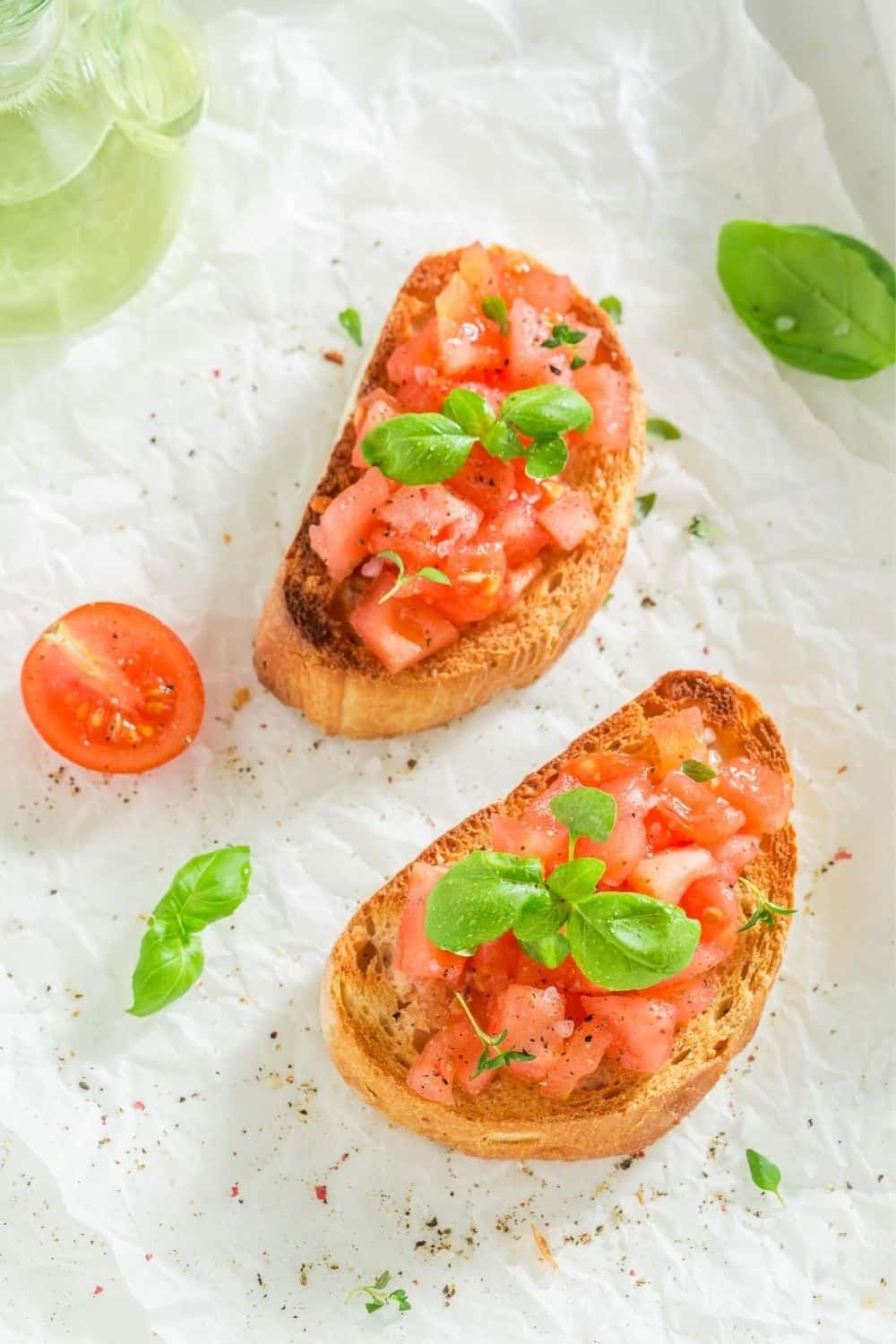 Fresh Bruschetta with Basil