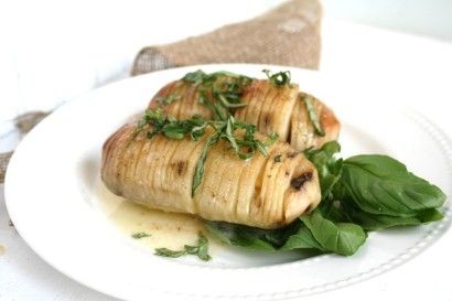 Basil Butter Hasselback Potatoes