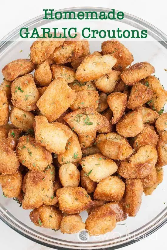 Crispy Garlic Croutons