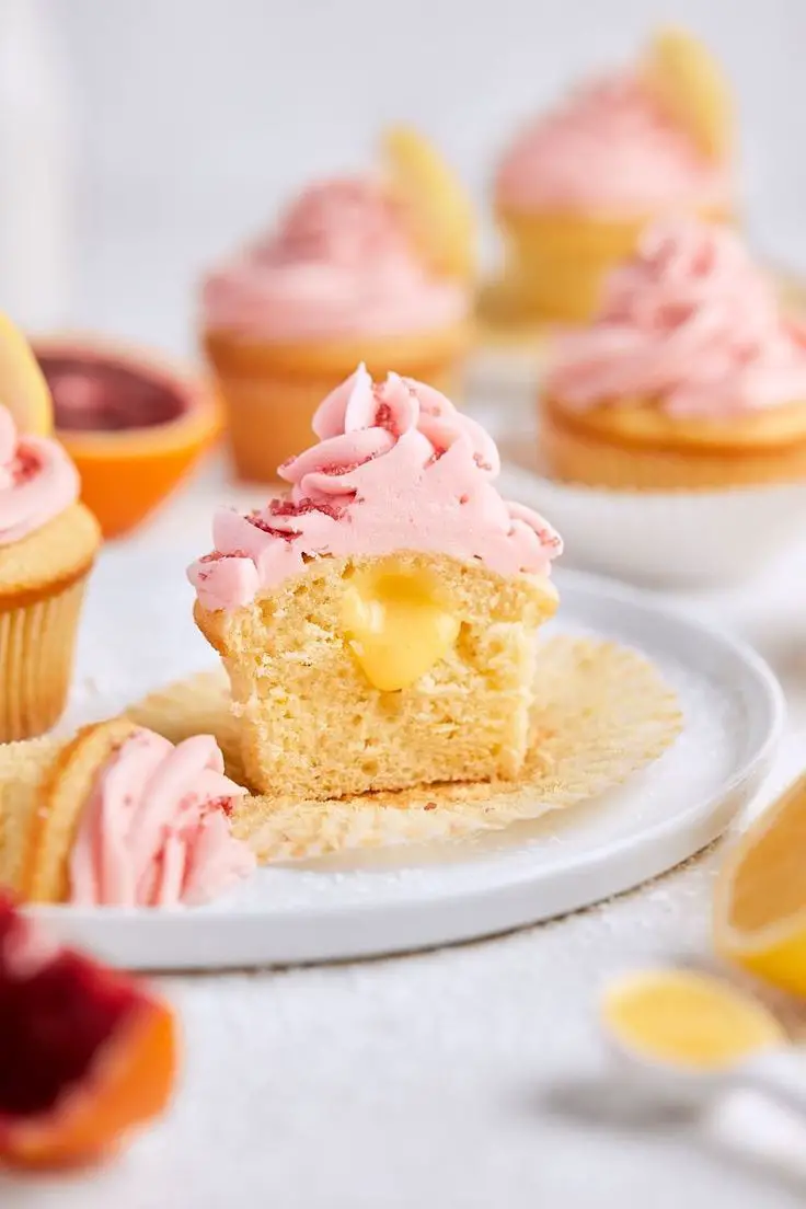 Blood Orange Lemon Cupcakes