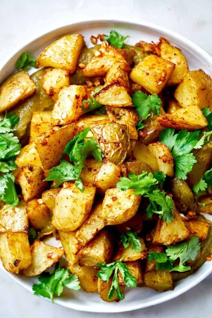 Roasted Yukon Gold Potatoes With Tomatillo Salsa