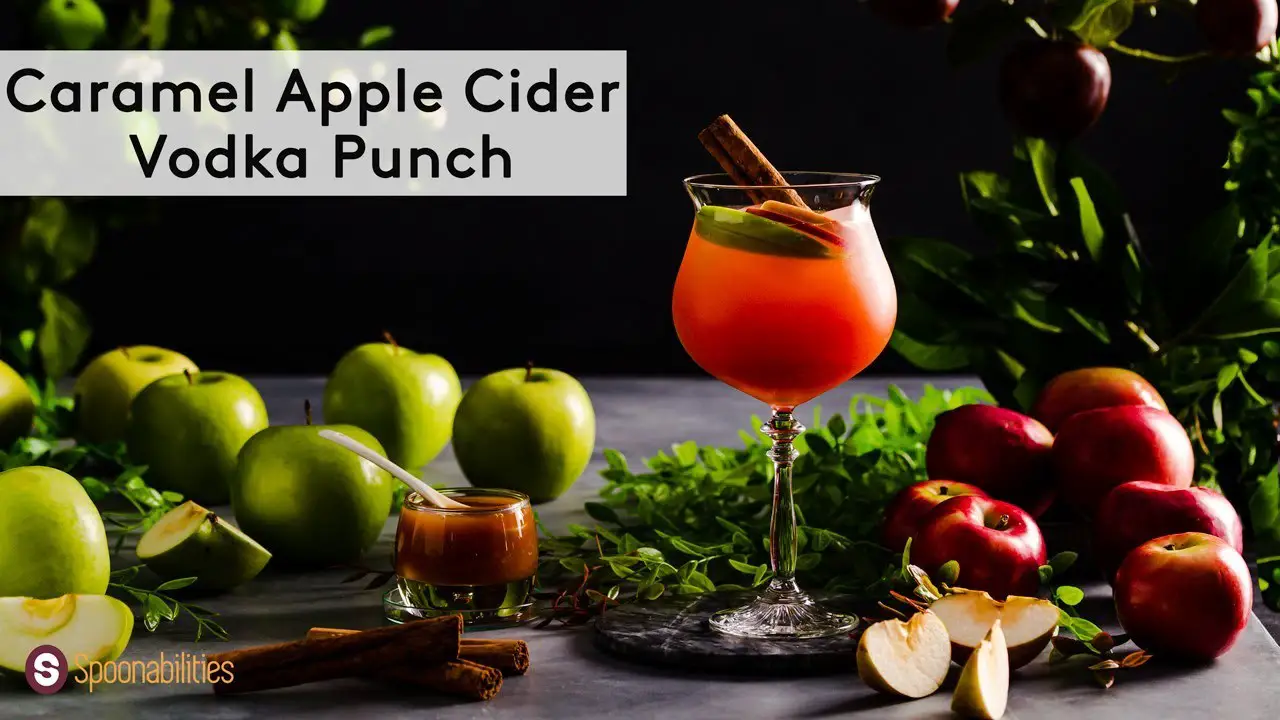 Caramel Apple Cider Vodka Punch