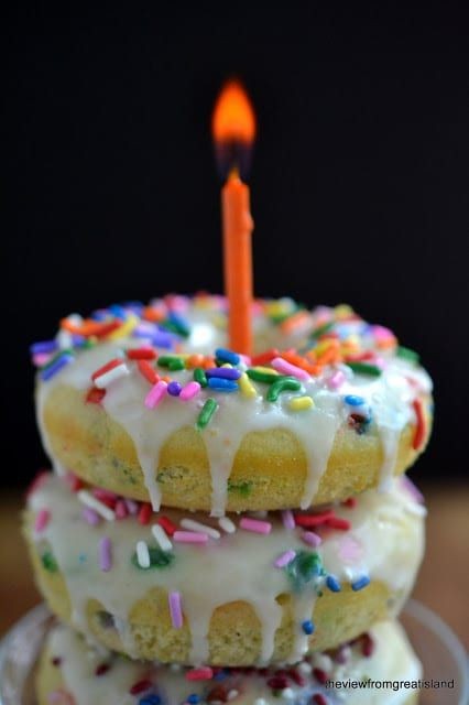 Birthday Cake Donuts