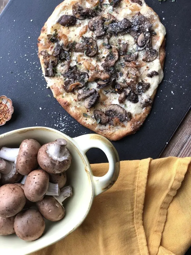 Roasted Garlic & Wild Mushroom Naan Flatbreads