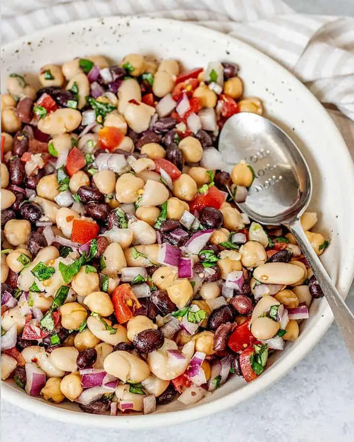 Lemon Basil Three Bean Salad