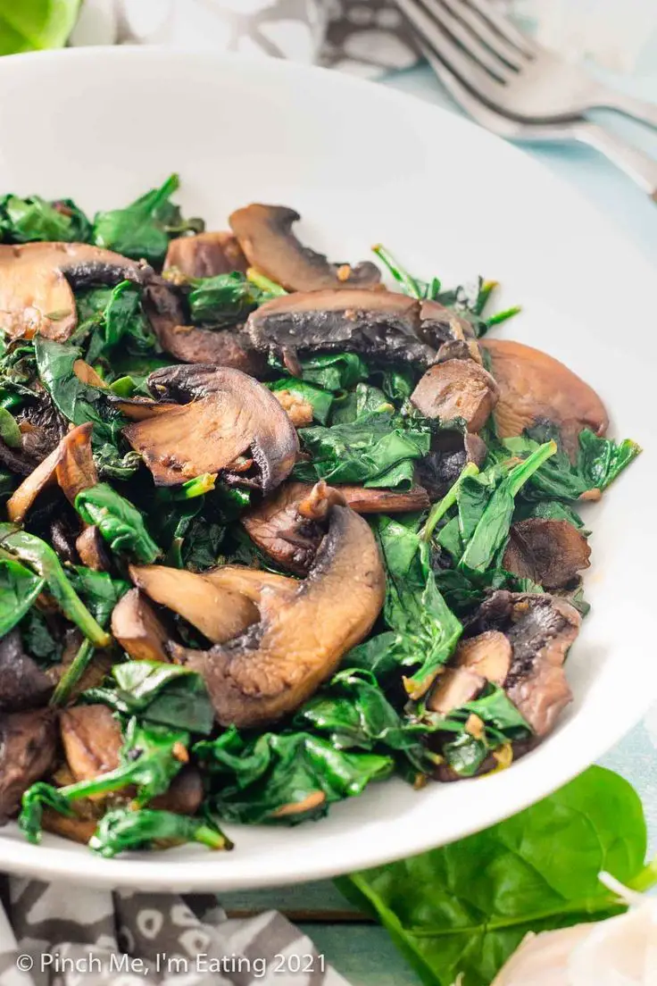 Sauteed Spinach With Mushrooms