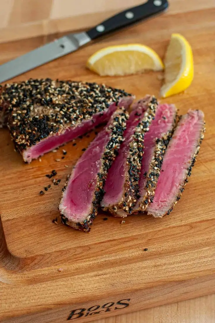 Seared Tuna Steak With Sesame Seeds