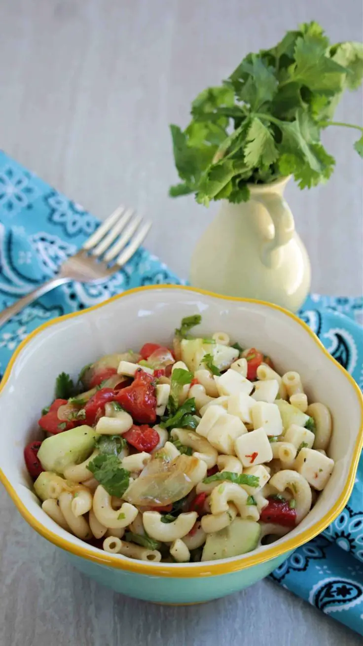 Roasted Pepper Pasta Salad With Simple Vinaigrette