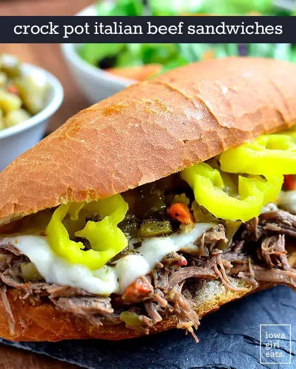 Crockpot Italian Beef Sandwiches