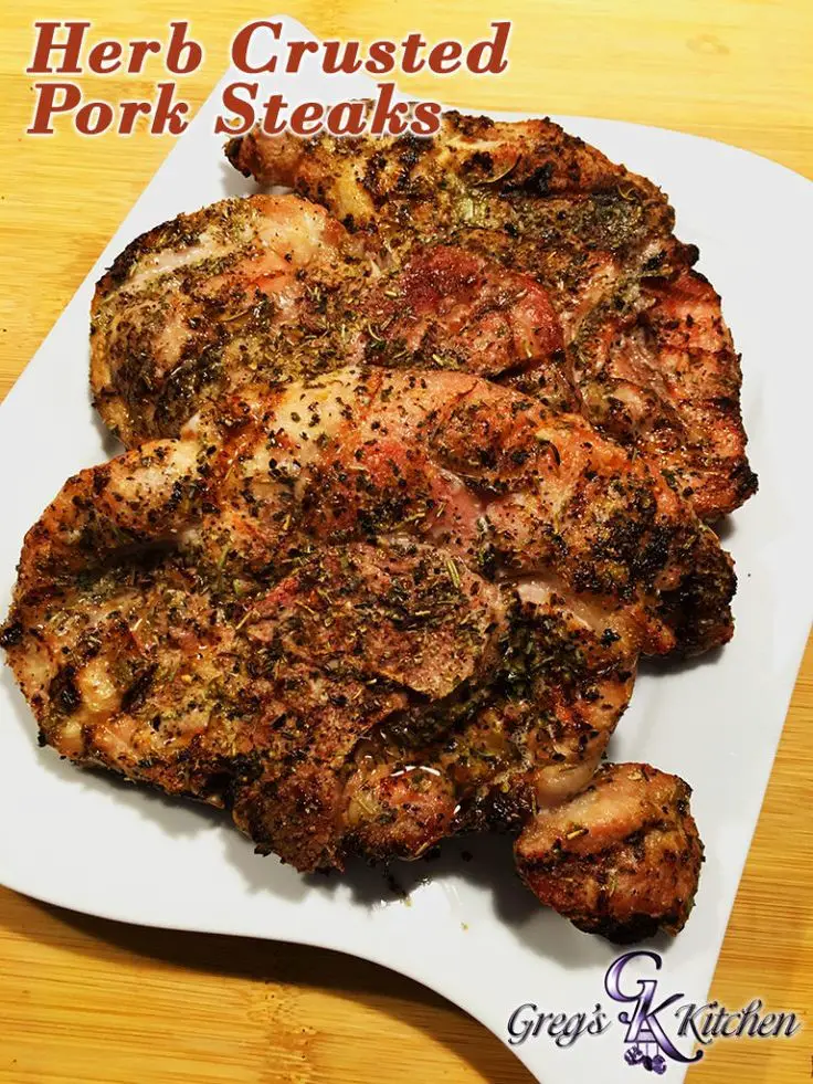 Herb Crusted Pork Steak