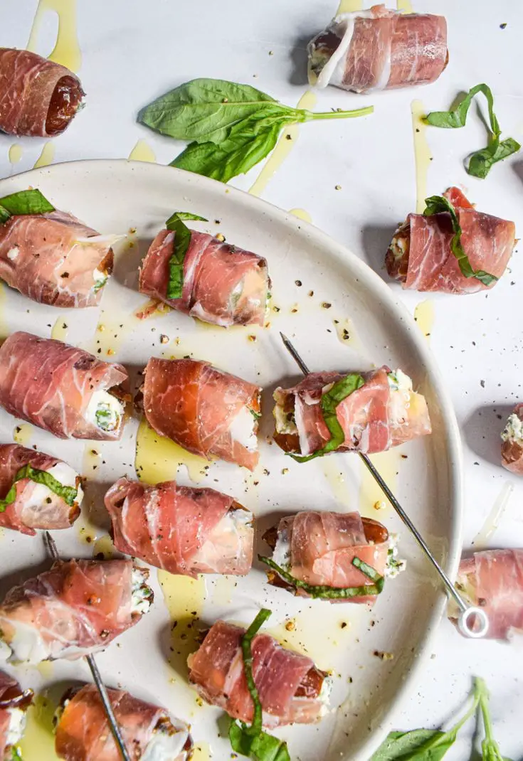 Prosciutto Wrapped Stuffed Dates