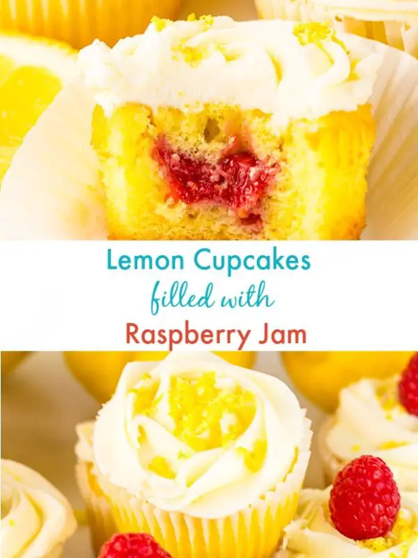 Lemon Raspberry-Filled Cupcakes