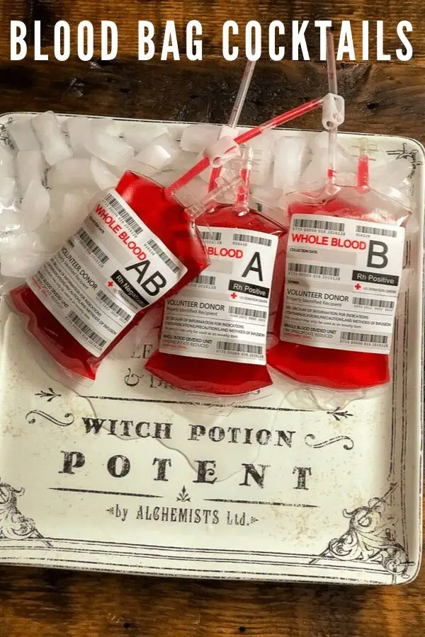 Blood Bag Spooky Halloween Punch