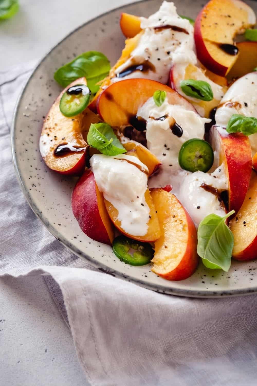 Peach and Basil Salad