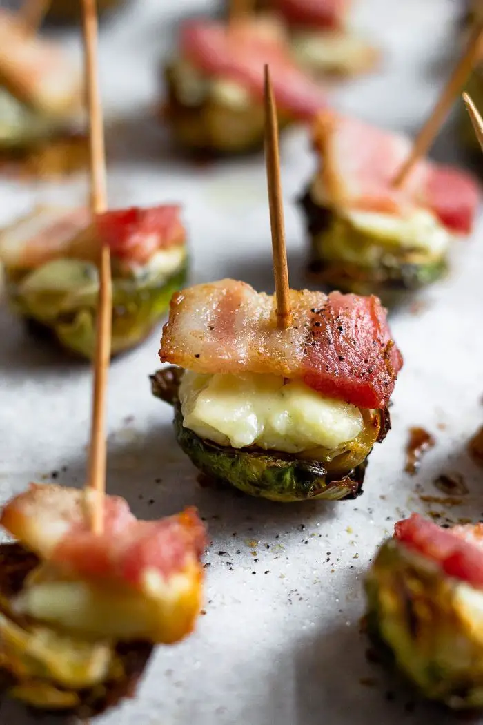 Brussel Sprouts With Bacon & Cheese