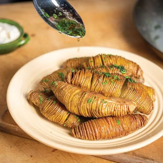 Hasselback New Potatoes With Truffle Salt