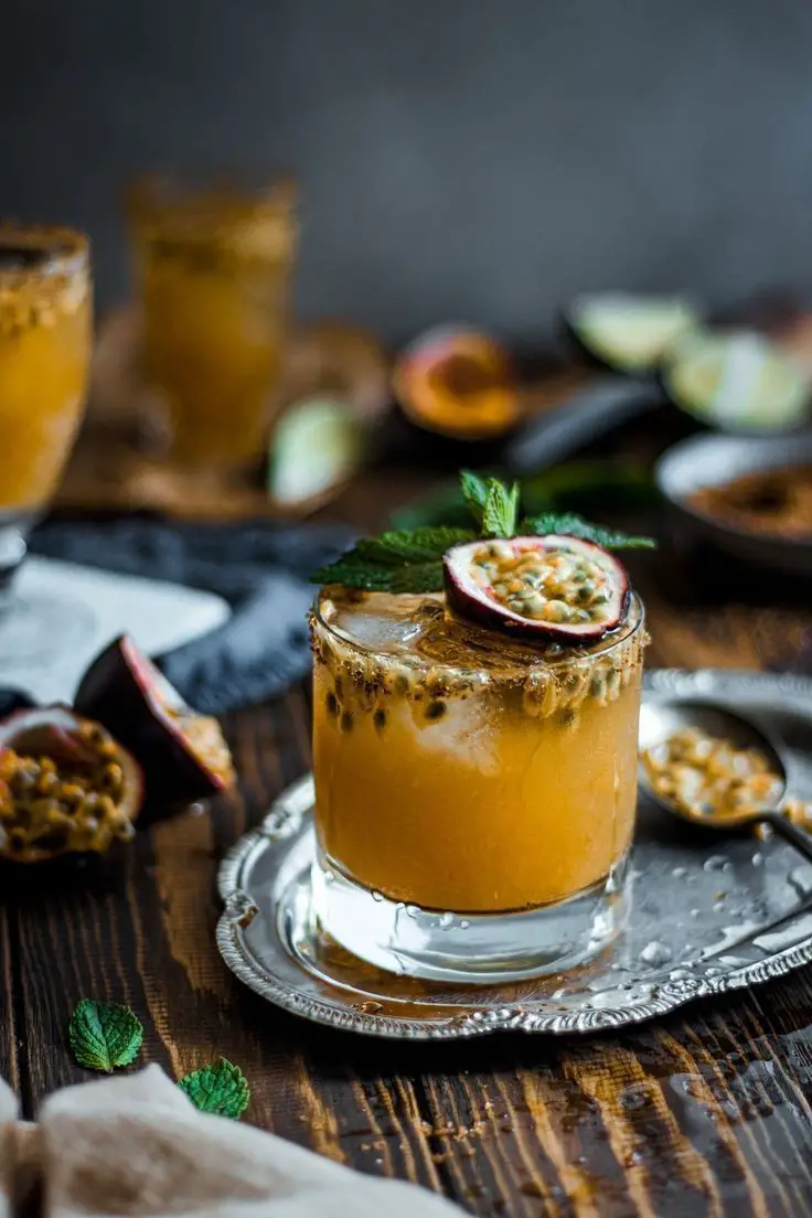 Passion Fruit & Rum Cocktail