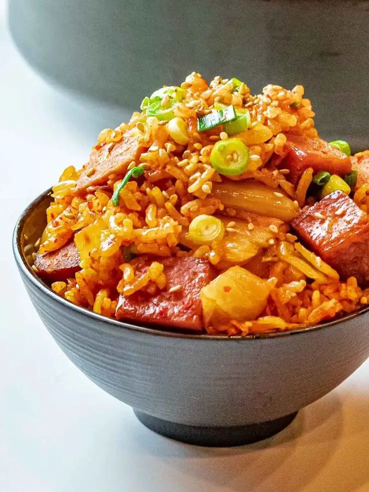 Kimchi Fried Rice With Spam