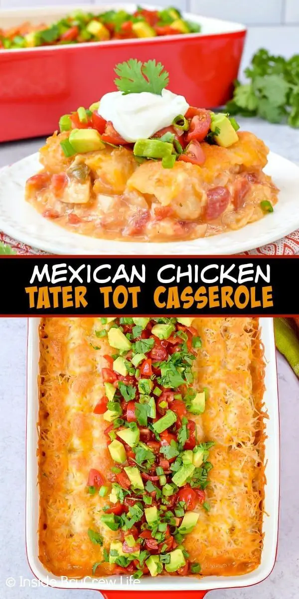 Mexican Chicken Tater Tot Casserole