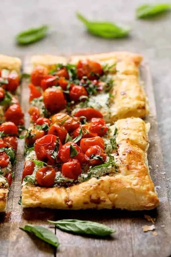 Roasted Cherry Tomato Tart With Herbed Ricotta