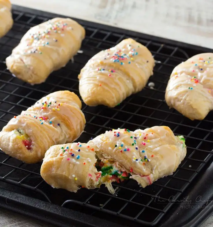 Funfetti Cheesecake Stuffed Crescent Rolls