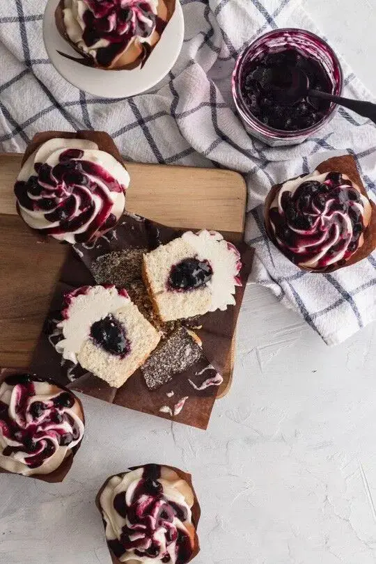 Blueberry-Filled Cupcakes