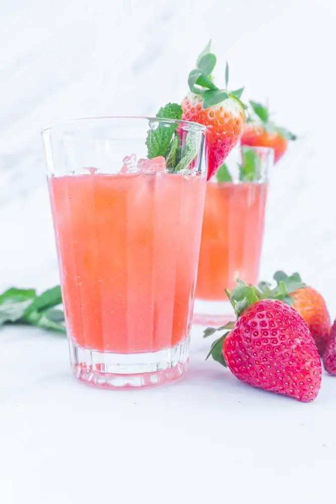 Strawberry & Mint Vodka Cocktail