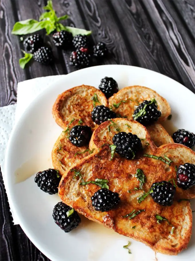 Blackberry Basil French Toast