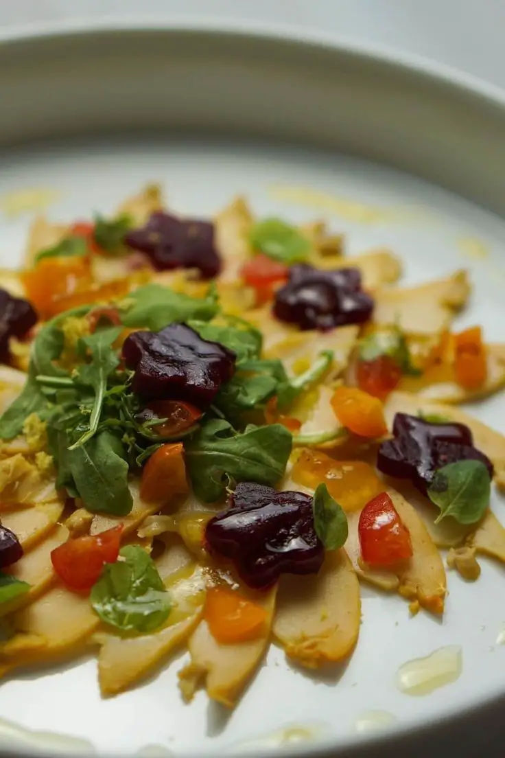 Abalone Carpaccio With Yuzu Honey Dressing